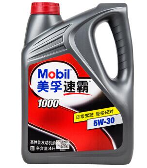 美孚机油（Mobil）美孚速霸1000 矿物机油 5W-30 SN级 4L