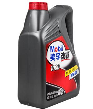 美孚机油（Mobil）美孚速霸1000 矿物机油 5W-30 SN级 4L